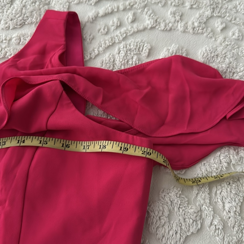 BCBGMaxAzria Pink Ruffle Wedding Dress - Picture 6 of 10